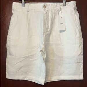 Men’s ONS White Linen Shorts